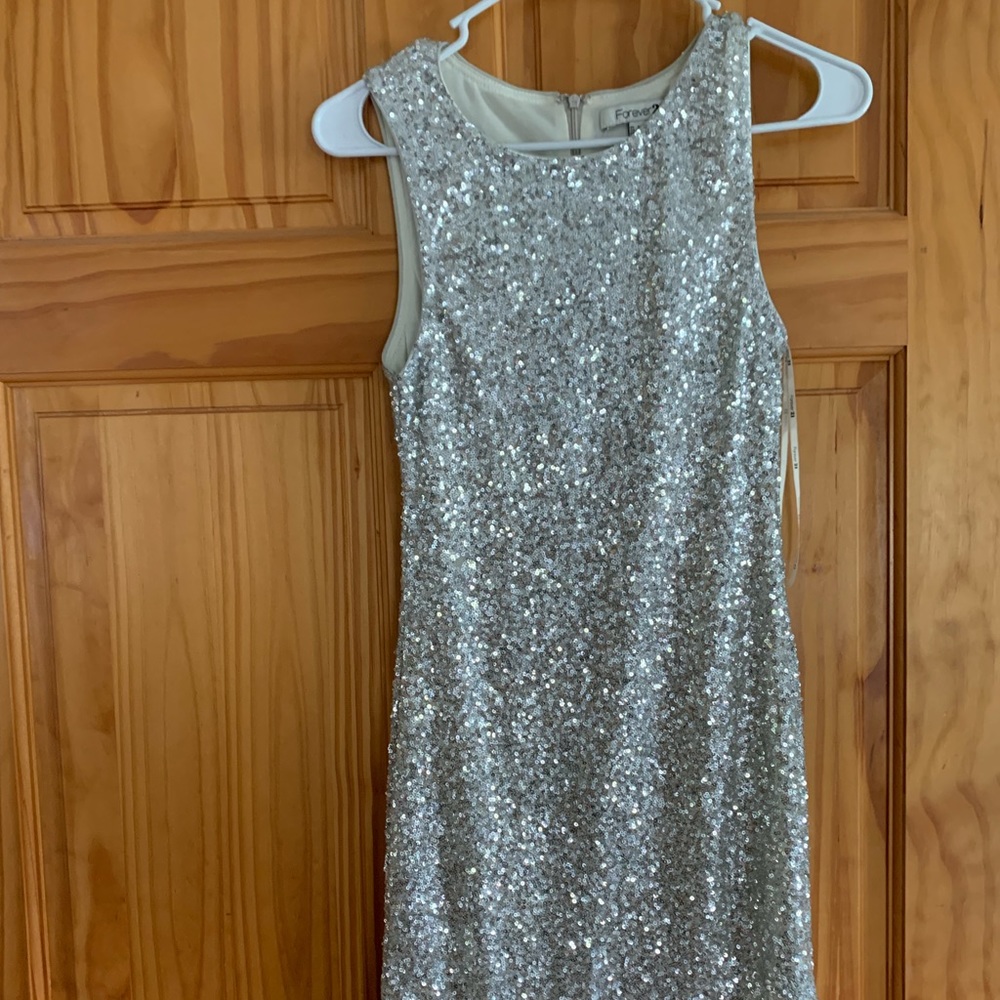SILVER SPARKLES DRESS